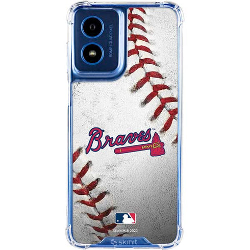 MLB Atlanta Braves Game Ball Moto G 5G (2024) Clear Case